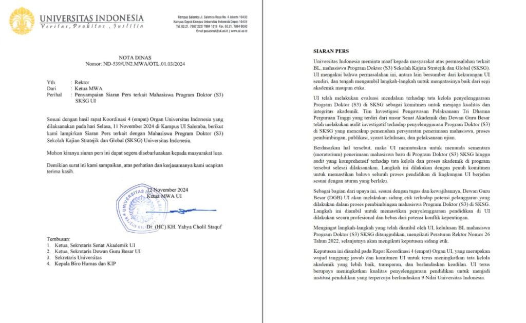 siaran pers doktoral bahlil