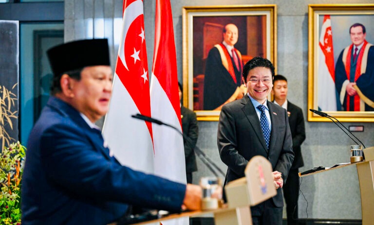 prabowo subianto dan lawrence wong